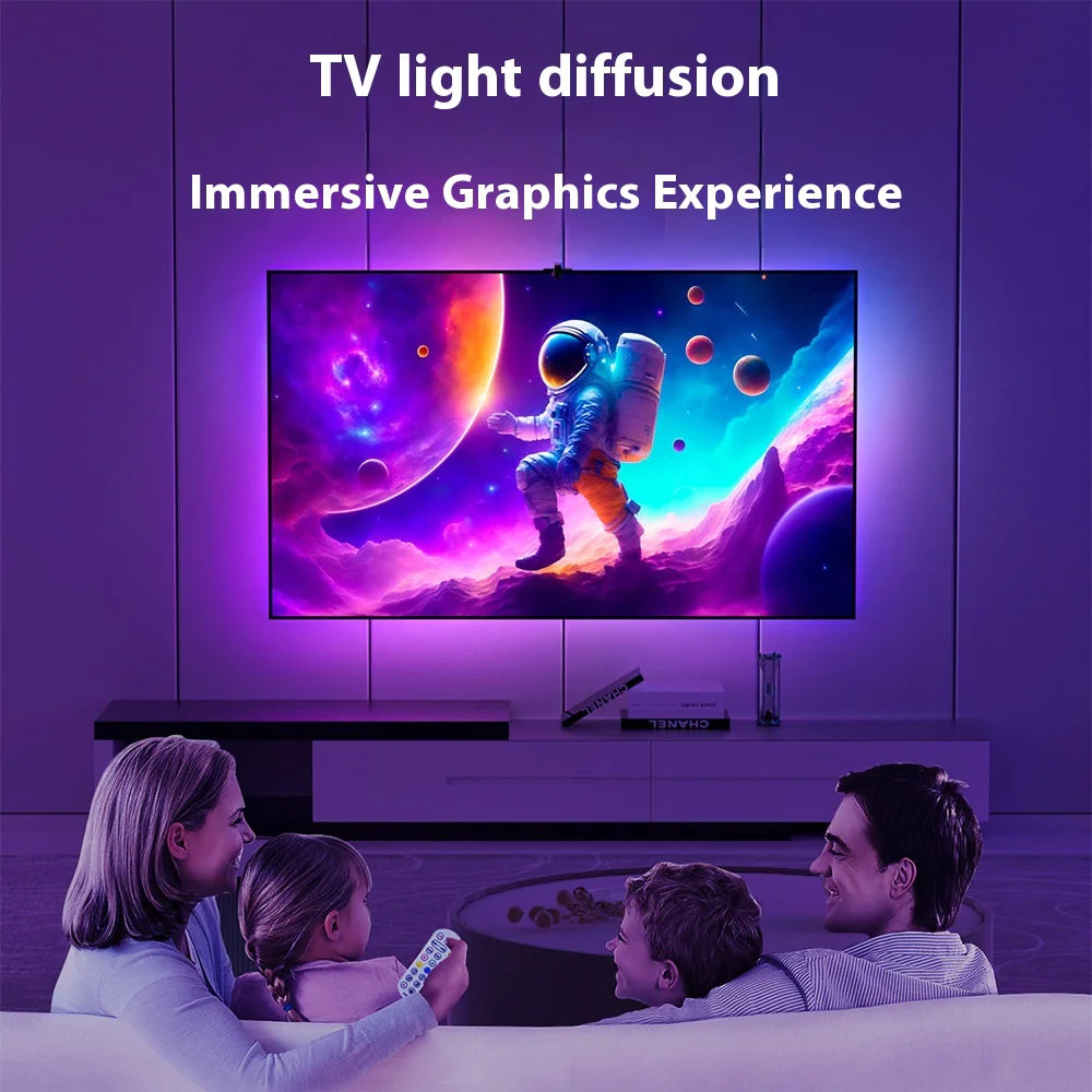 Smart LED Strip with Color Sensor for TV – Immersive Lighting